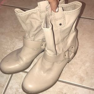 Cream boots
